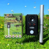 Solarny odstraszacz zwierząt koty psy ptaki gryzonie 13,5-42 kHz dzień noc