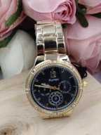 Zegarek damski Kurren złoty – elegancki ozdobne cyrkonie, bransoleta