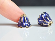 Kobaltowy dzwonek kwiat kwiatek EMALIA Cloisonne