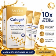 30x Maska Kolagenowa 10x Moc Kolagenu na Noc Efekt Anti-Aging Młodsza Cera!