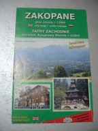 Zakopane Plan Miasta 1:12 000 Tatry Zachodnie