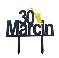 topper na tort dekoracja personalizacja WYBÓR KOLORÓW SAKSOFON!!!