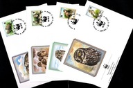 Aruba / 4 Koperty FDC / 134-137 ( WWF - Fauna - ptaki - Sowa ziemna ) 94 r.