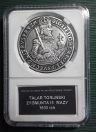 SREBRO.TALAR TORUŃSKI ZYGMUNTA III WAZY Z 1630 ROKU -NEFRYT (329)