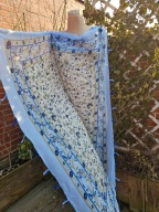 apaszka chustka chusta boho folk góralska kwiaty frędzle 88x106cm