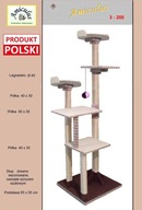 Drapak dla kota 3-200 na solidnej, drewnianej konstrukcji AMICULUS