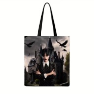 TORBA W wiedzmazamek halloven strASZNAVINTAGE RETRO CZARNO-BIAŁA ADAMS MODA