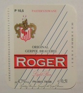 STARA ETYKIETA PIWO ROGER BROWAR NAMYSŁÓW ROZLEWNIA GERPOL