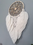 Łapacz snów Makrama ścienna piórka Boho Art Deco