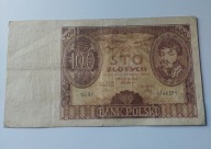 BANKNOT 100 ZŁ JÓZEF PONIATOWSKI ROK 1934 SERIA BY