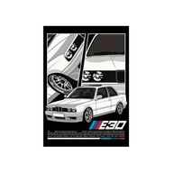 Plakat Samochodowy BMW M3 E30 – Vintage Design W Nowoczesnej Odsłonie