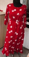 STOP sliczna długa INDYJSKA sukienka czerwona r 38/40