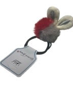 Dziecięca gumka do włosów pompon z uszkami różne kolory