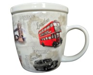 KUBEK Z PODSTAWKĄ LONDYN BIG BEN CZERWONA BUDKA PREZENT