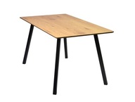 Stół prostokątny loft 140 x 80 fornir dąb