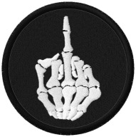 Termo Naszywka Fuck Kości Haftowana Naprasowanka