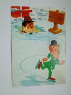 Flip i Flap - film animowany - pocztówka z 1974 - Unikat