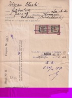 Karta łowiecka, myślistwo, K.U.K. Militarverwaltung, 1917, Piotrków