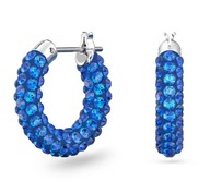 KOLCZYKI swarowski kreole Tigris niebieskie chaber