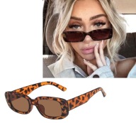 OKULARY PRZECIWSŁONECZNE PROSTOKĄTNE pantera retro