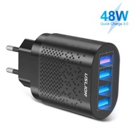 SZYBKA ŁADOWARKA DO TELEFONU KOSTKA 4X USB SZYBKIE ŁADOWANIE USLION 48W
