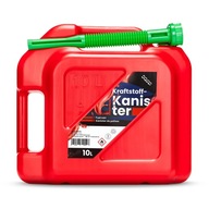 KANISTER paliwowy HDPE z DWOMA UCHWYTAMI, LEJKIEM i korkiem z USZCZELKĄ 10L