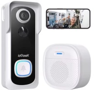 Dzwonek wideo ieGeek 2K WiFi bezprzewodowy kamera PIR