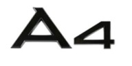 EMBLEMAT LOGO ZNACZEK NAKLEJKA A4 AUDI A4 CZARNY