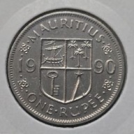 *MAURITIUS [0059]*1 Rupia 1990 (ONE RUPEE) Seewoosagur Ramgoolam *holder