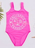 SUPER strój kąpielowy roz. 146/152 CALIFORNIA neon różowy