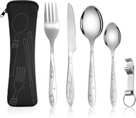 5x SZTUĆCE KEMPINGOWE PODRÓŻNE ZESTAW NIEZBĘDNIK TURYSTYCZNY