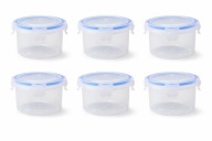 ZESTAW 6 POJEMNIKÓW NA ŻYWNOŚĆ 300ML SZCZELNE BPA FREE LUNCH BOX DO PRACY