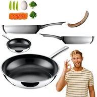 PATELNIA STALOWA INDUKCYJNA GŁĘBOKA DO NALEŚNIKÓW NIEPRZYWIERAJĄCA SILIT