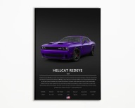 PLAKAT DODGE CHALLENGER SRT REDEYE IDEALNY NA PREZENT NAJWYŻSZA JAKOŚĆ A3