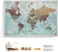 Tablica korkowa Obraz Mapa świata europy Swiata