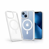 Etui MagSafe do iPhone 13 przezroczyste magnetyczne białe case
