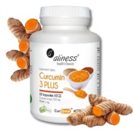 Aliness Curcumina 3 PLUS 60 kaps. 500 mg + Piperyna | Zdrowa Wątroba