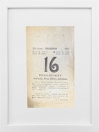 KARTKA Z KALENDARZA 1985-12-16 ORYGINAŁ W RAMCE, PREZENT NA 40 LAT