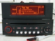 RADIO + WYŚWIETLACZ CD USB MP3 BLUETOOTH AUX PEUGEOT RD45 KOMPLET + VIN