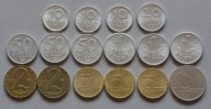 WĘGRY 10, 20, 50 FILERÓW + 1, 2, 5, 10 FORINTÓW 1968-2015 ZESTAW 16 SZT.