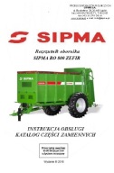 SIPMA RO 800 ZEFIR - instrukcja obsługi, katalog części rozrzutnika (2016)