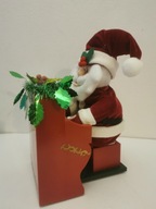 ŚWIĘTY MIKOŁAJ RUSZAJĄCY SIĘ GRAJĄCY DUŻY DEKORACJA WYSTAWOWY