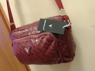 Torebka bordo damska,na ramię, miejska, pojemna,pasek
