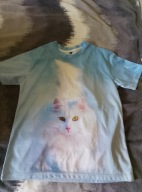 Koszulka 3D z kotem Jasna niebieska dla dorosłych Zestaw