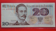20 zł 1982 ,seria AK 6350325,stan II/II+