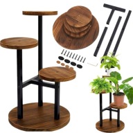 KWIETNIK STOJĄCY PODŁOGOWY METALOWY RENEW FORCE 54 CM 3 PÓŁKI LOFT