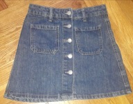 Jeansowa spódnica bershka zapinana na guziki xxs