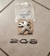 Emblemat Peugeot 208 II tył klapa