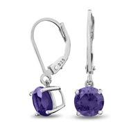 WISZĄCE KOLCZYKI Z AMETYSTAMI