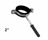 OBEJMA do RUR guma , śruba i kołek SREBRNA 2" , 56-64mm